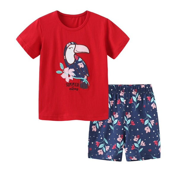 Floral Kids 2 Pcs Summer Outfits