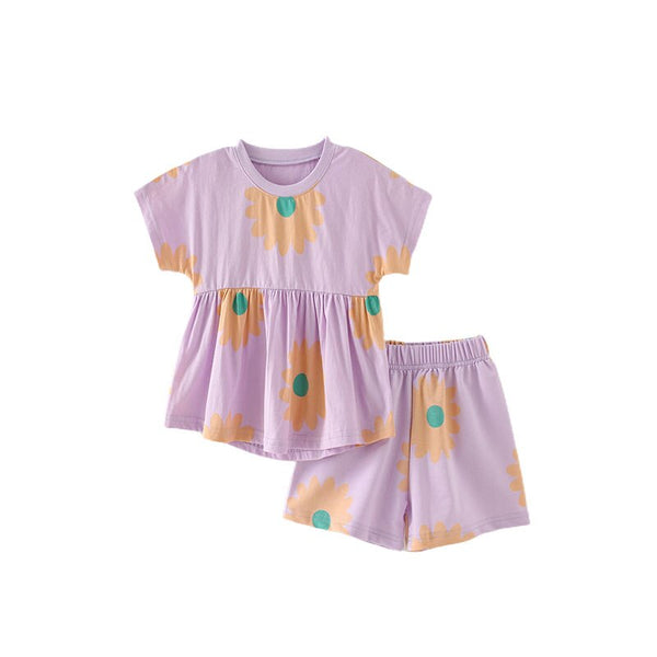 Floral Kids 2 Pcs Summer Outfits