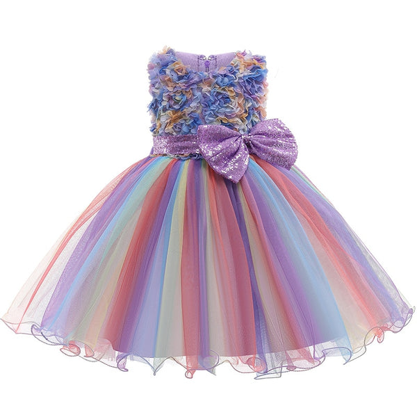 Rainbow Mesh Birthday Dress