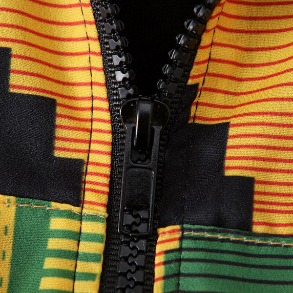 African Bohemian Style Zipper Jacket