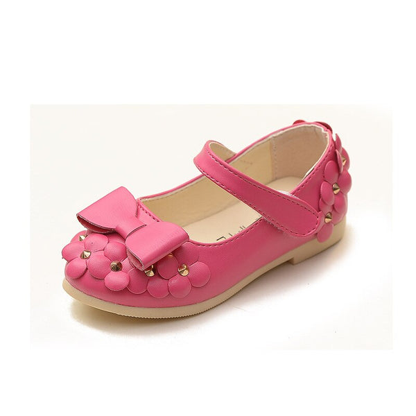 Rhinestone Flower Bow Shoes - Cotton Castles Luxury Kids