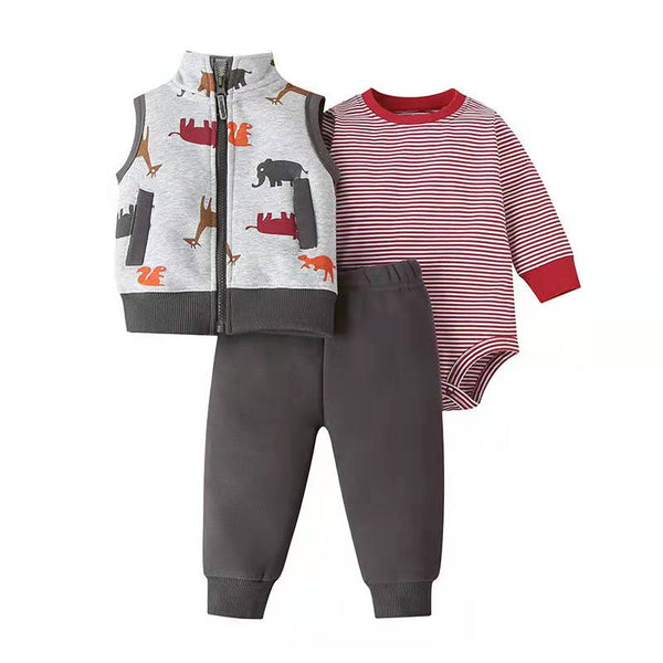 3 Pcs/Set Infant Romper Outfits - Cotton Castles Luxury Kids
