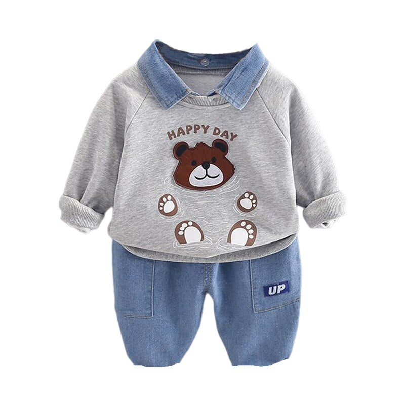Bear Panda  Sweater + Pants Set - Cotton Castles Luxury Kids