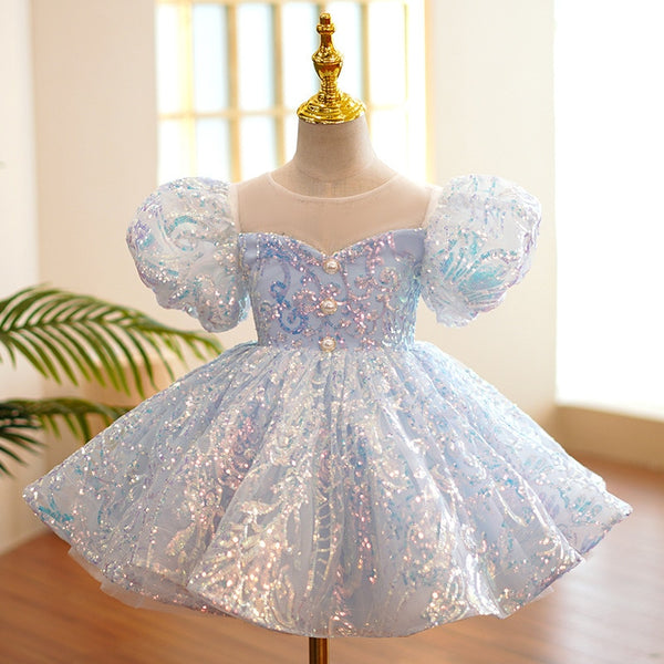 Kids Birthday Sequin Dress - Cotton Castles Luxury Kids