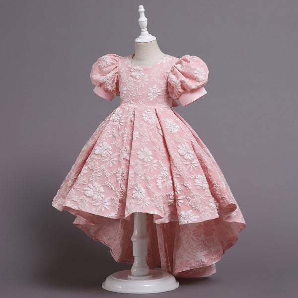 Trailing Embroidery Party Dresses - Cotton Castles Luxury Kids