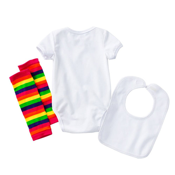Candy Baby Rompers  & Bibs  3pcs/set