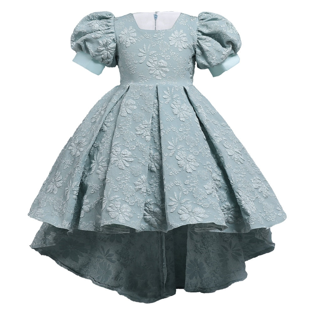 Trailing Embroidery Party Dresses - Cotton Castles Luxury Kids