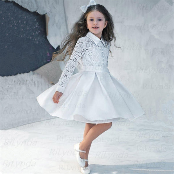 White Flower Girl Dresses - Cotton Castles Luxury Kids