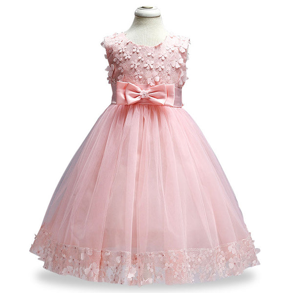 Toddler Girl Flower Petals Dress - Cotton Castles Luxury  Diaper Cakes