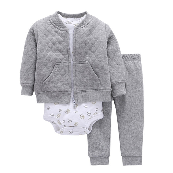Little Mister Coat+Pants+Baby Romper - Cotton Castles Luxury  Diaper Cakes