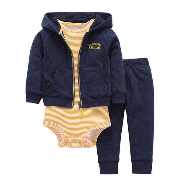 Little Mister Coat+Pants+Baby Romper - Cotton Castles Luxury  Diaper Cakes