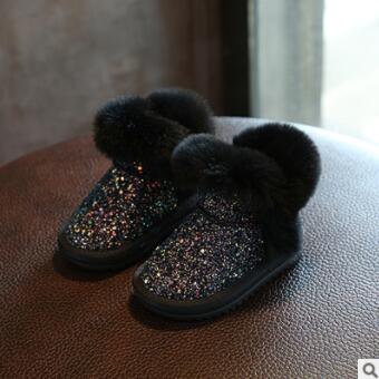 Children's Sequin Genuine Leather Boots - Cotton Castles Luxury  Diaper Cakes