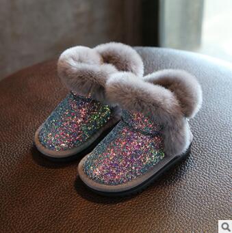 Children's Sequin Genuine Leather Boots - Cotton Castles Luxury  Diaper Cakes