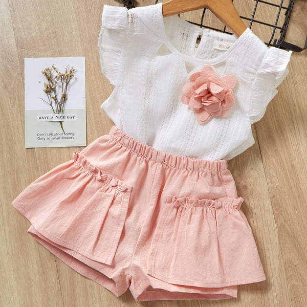 Flower Vest Shorts Suit - Cotton Castles Luxury  Diaper Cakes